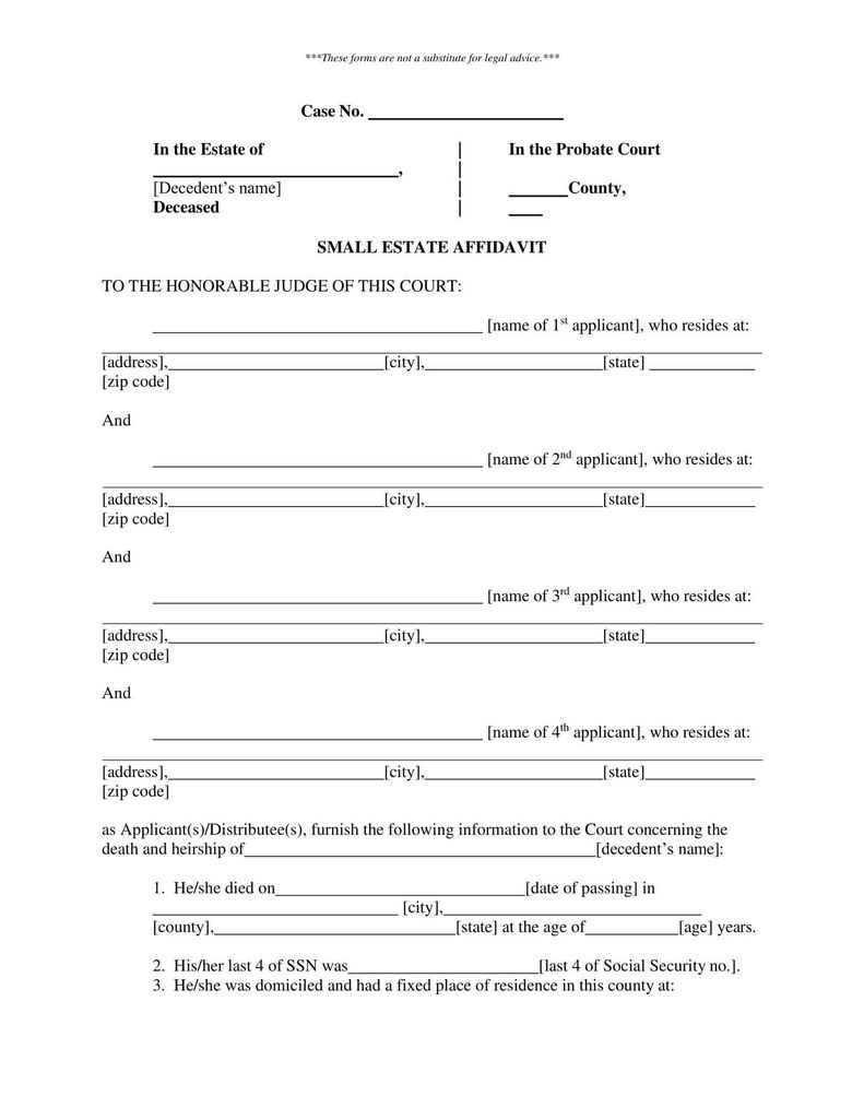 What You Required to Know About a Small Estate Affidavits: An Overview